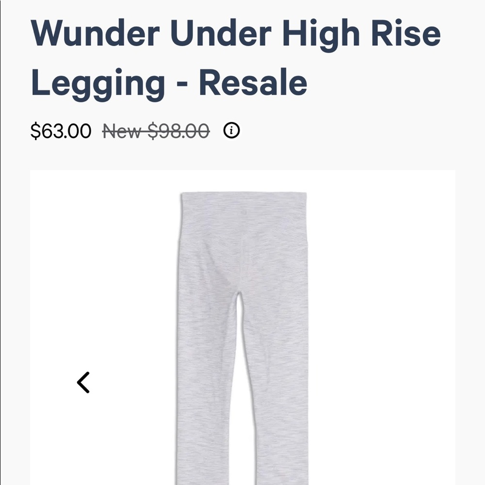 Lululemon - Wunder Under High Rise Legging - size 4